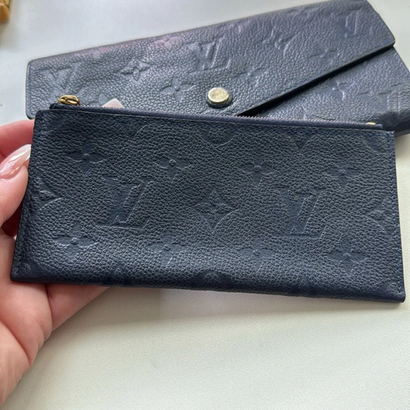 LOUIS VUITTON Curieuse Wallet Monogram Empreinte Leather Navy/Black - Picture 6 of 8
